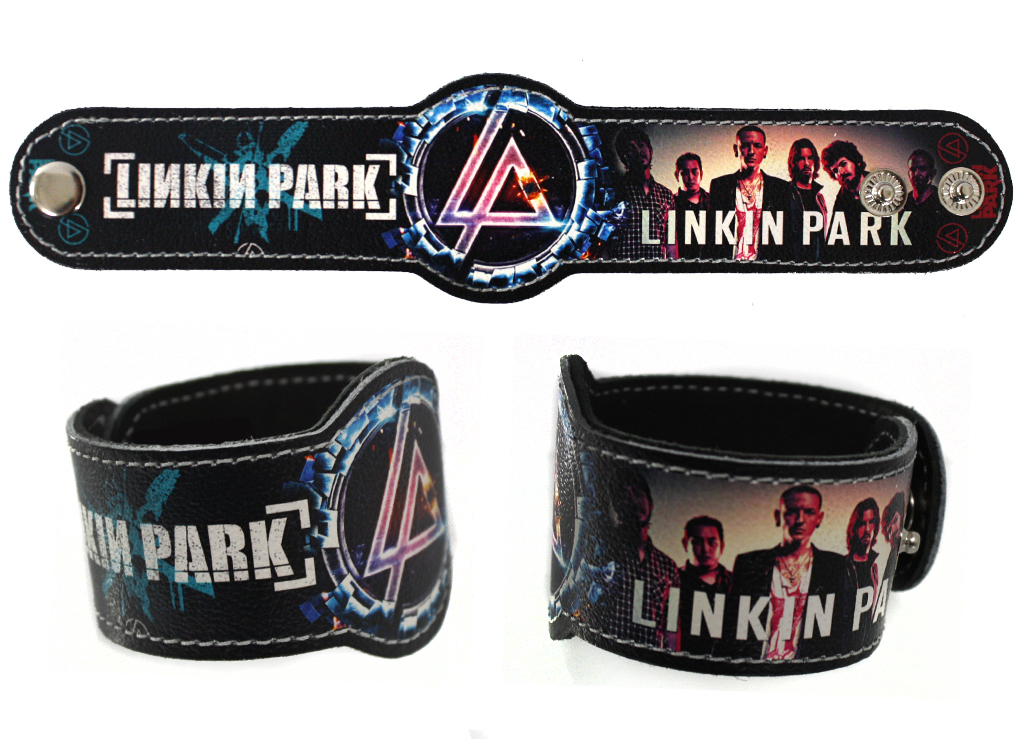 Фан-браслет кожаный RockMerch Linkin Park - фото 1 - rockbunker.ru