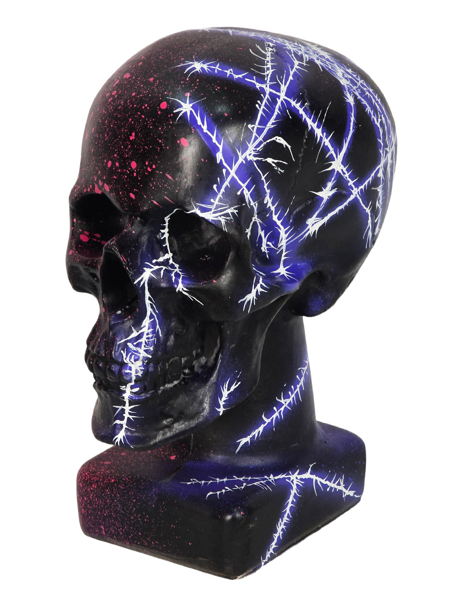 Череп Декоративный Лазер Фиолет - фото 2 - rockbunker.ru