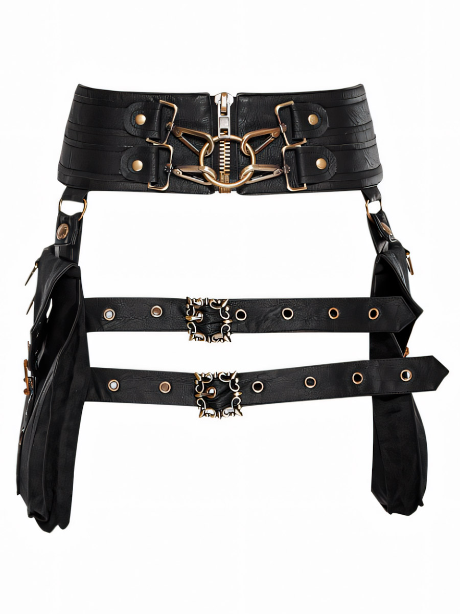 Сумка Стимпанк  Двойная с Поясом - фото 2 - rockbunker.ru