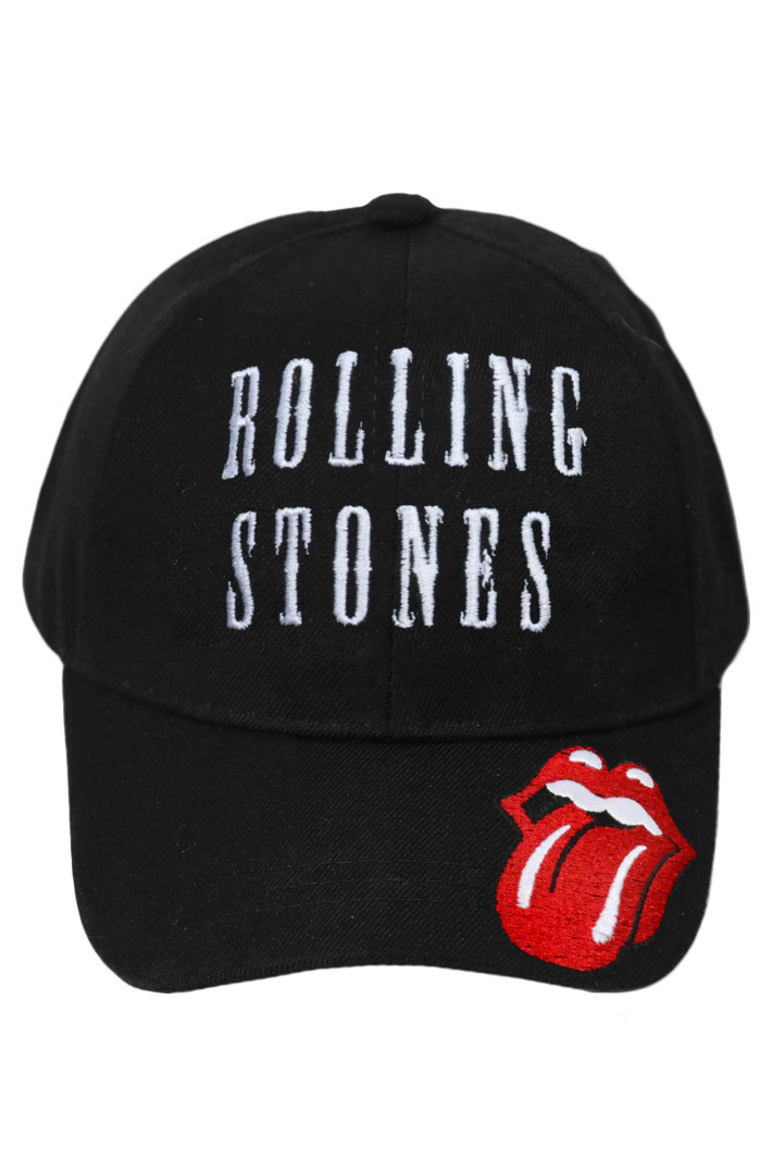 Бейсболка The Rolling Stones с 3D вышивкой белая - фото 2 - rockbunker.ru