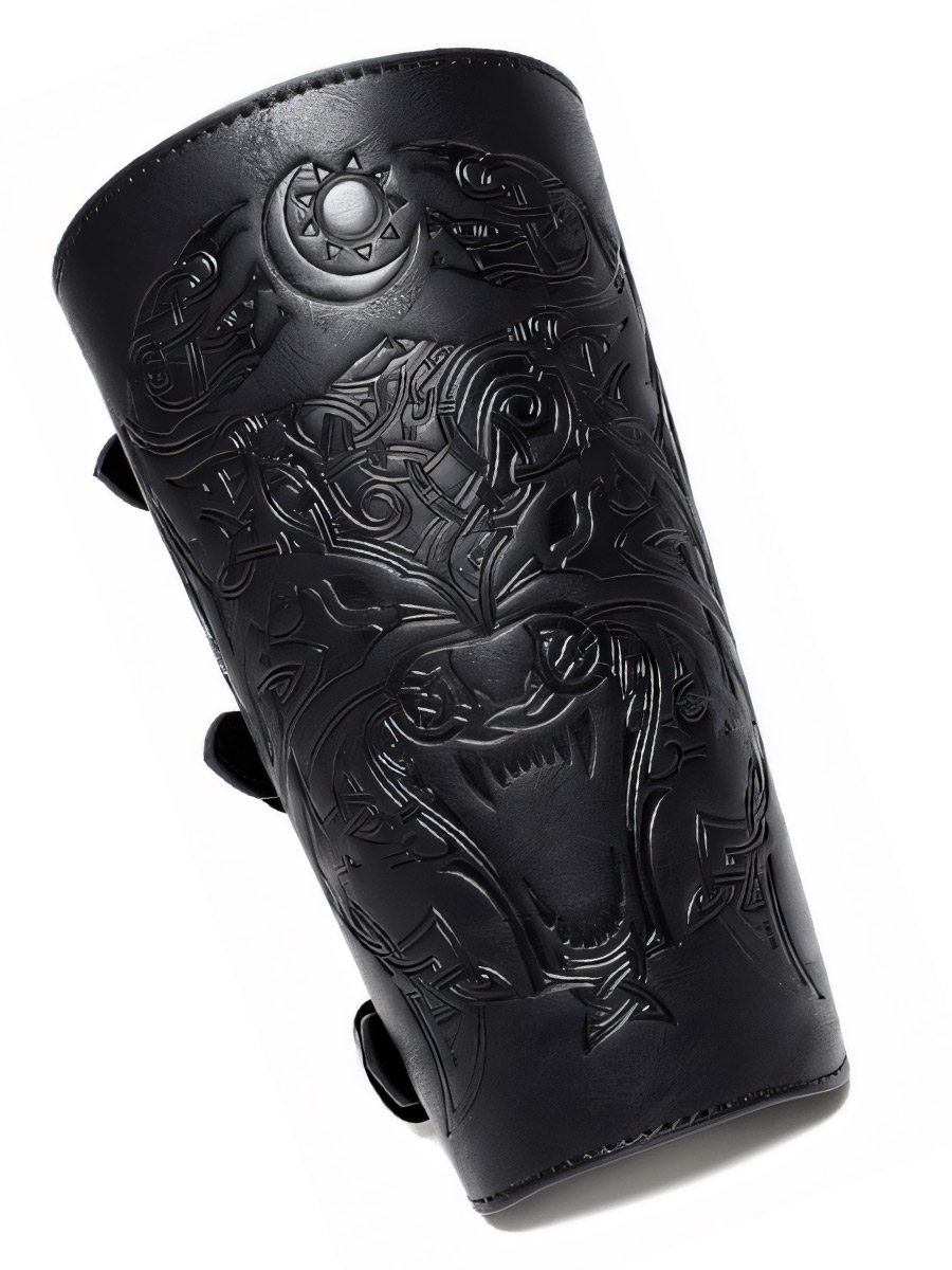 Наруч с Тиснением Зверь Черный - фото 1 - rockbunker.ru