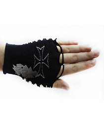 Перчатки-митенки Arm Warmer Крест Мальтийский - фото 2 - rockbunker.ru