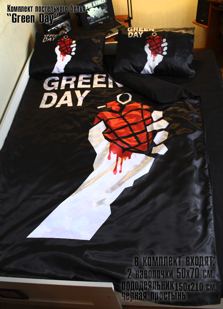 Постельное белье Green Day - фото 5 - rockbunker.ru