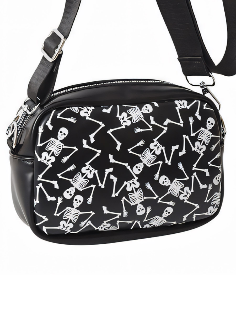 Сумка через плечо Скелеты - фото 1 - rockbunker.ru