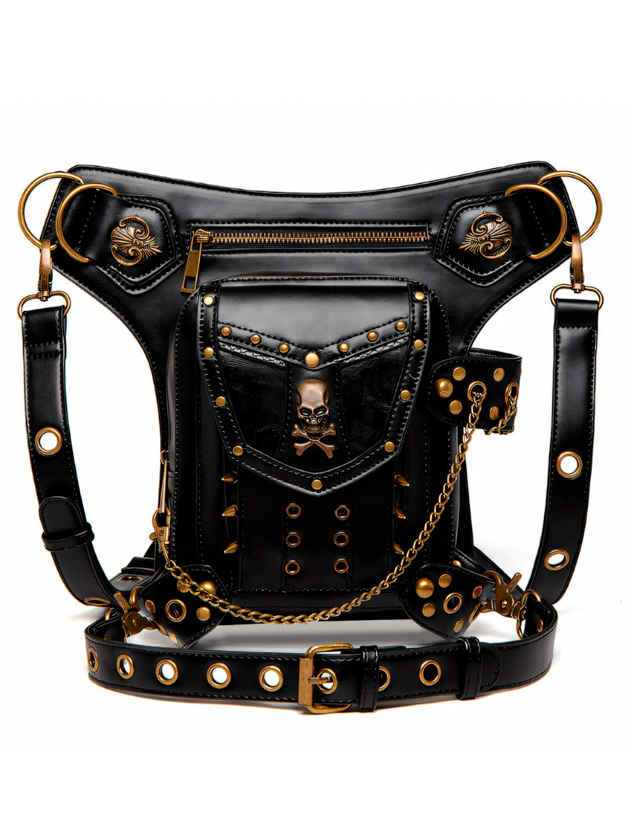 Сумка Стимпанк Универсальная Шипы Люверсы - фото 1 - rockbunker.ru