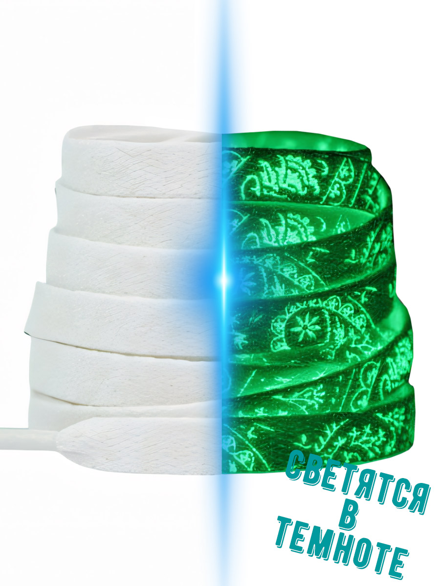 Шнурки 120 см. Светятся в Темноте - фото 1 - rockbunker.ru
