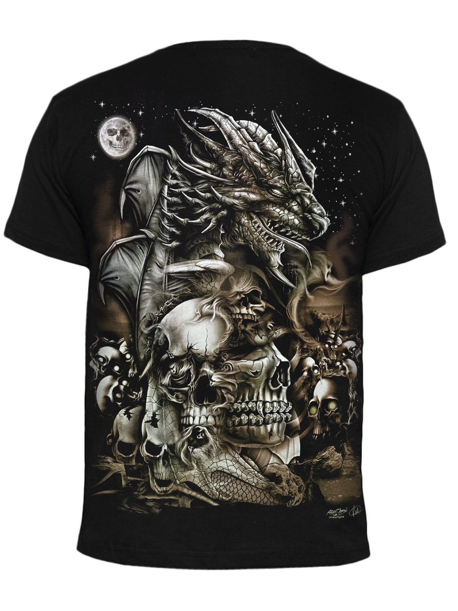 Футболка Rock Chang Дракон На Горе Черепов - фото 2 - rockbunker.ru