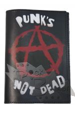 Обложка на паспорт Punks not Dead кожаная - фото 1 - rockbunker.ru
