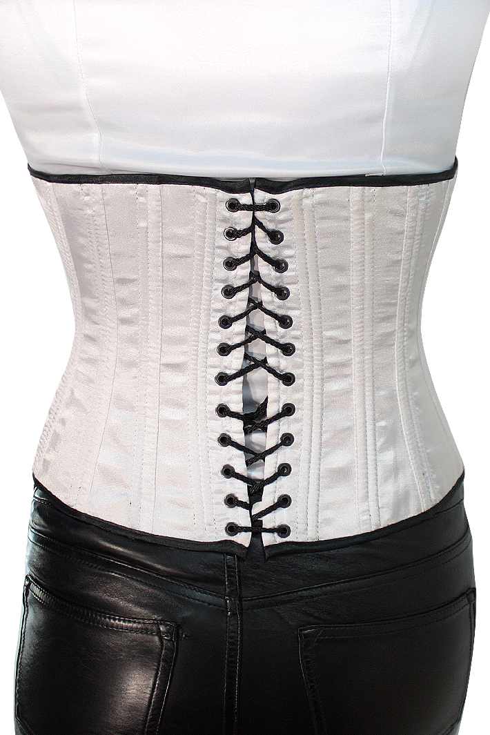 Корсаж двусторонний S-8 черный-белый - фото 7 - rockbunker.ru