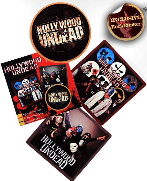 Набор стикеров RockMerch Hollywood Undead - фото 1 - rockbunker.ru