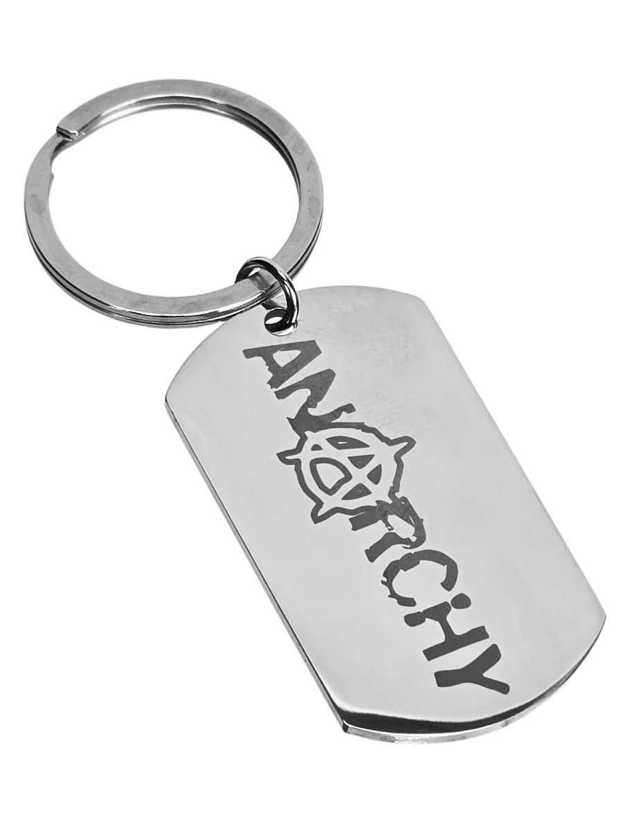 Брелок-жетон RockMerch с гравировкой Anarchy - фото 1 - rockbunker.ru