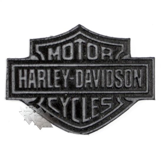 Нашивка кожаная Harley-Davidson чёрная - фото 1 - rockbunker.ru