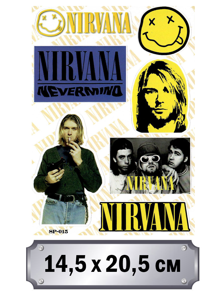 Набор стикеров Nirvana - фото 1 - rockbunker.ru
