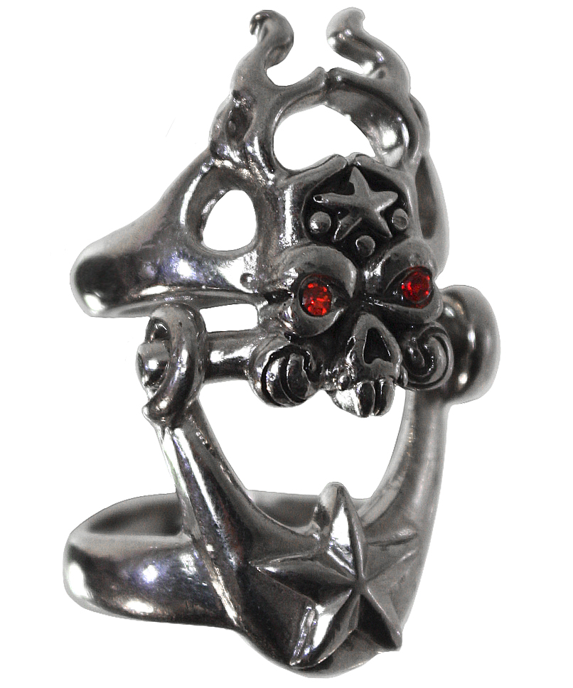 Кольцо на две фаланги Огненный демон - фото 1 - rockbunker.ru