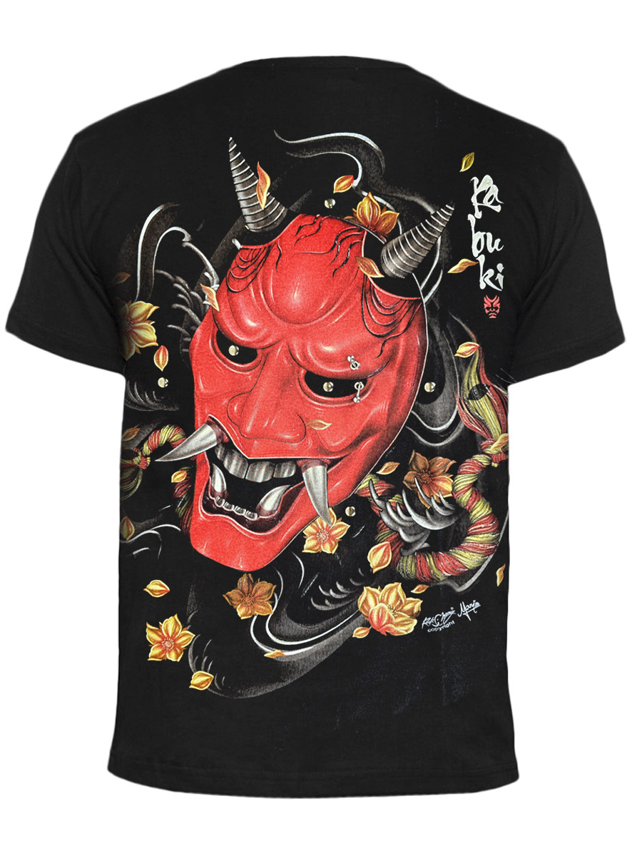 Футболка Rock Chang  Demon Samurai  Oni Mask - фото 3 - rockbunker.ru