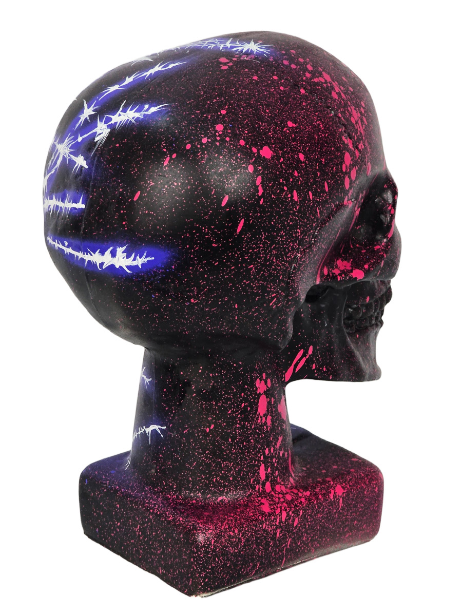 Череп Декоративный Лазер Фиолет - фото 4 - rockbunker.ru