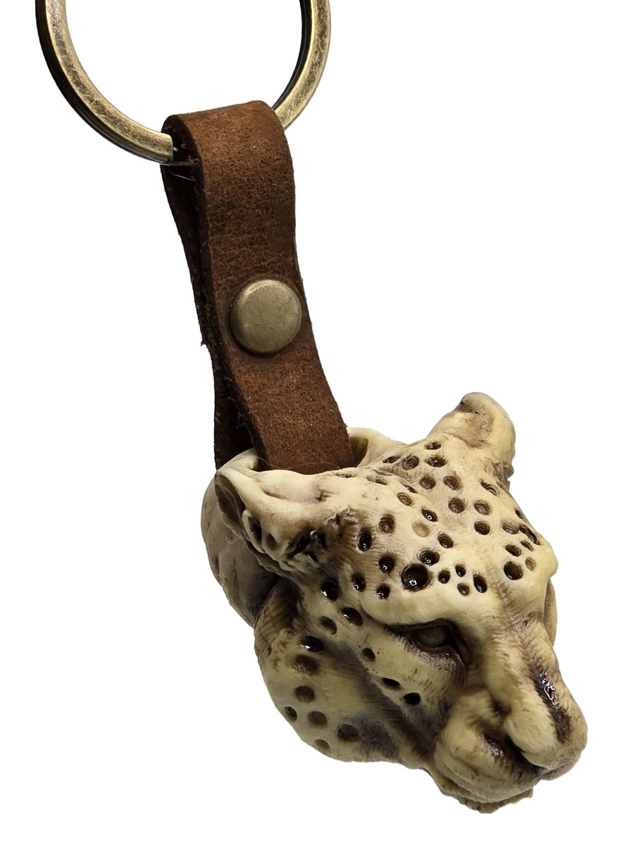 Брелок Голова Барса - фото 1 - rockbunker.ru