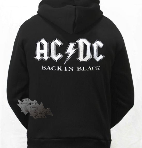 Толстовка AC DC Back in Black - фото 2 - rockbunker.ru