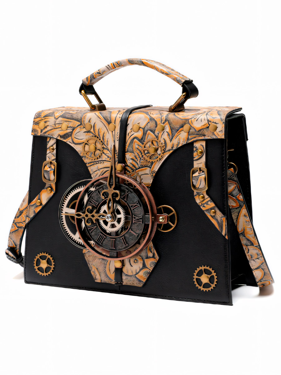 Сумка Стимпанк  Комбинировання Часы - фото 1 - rockbunker.ru