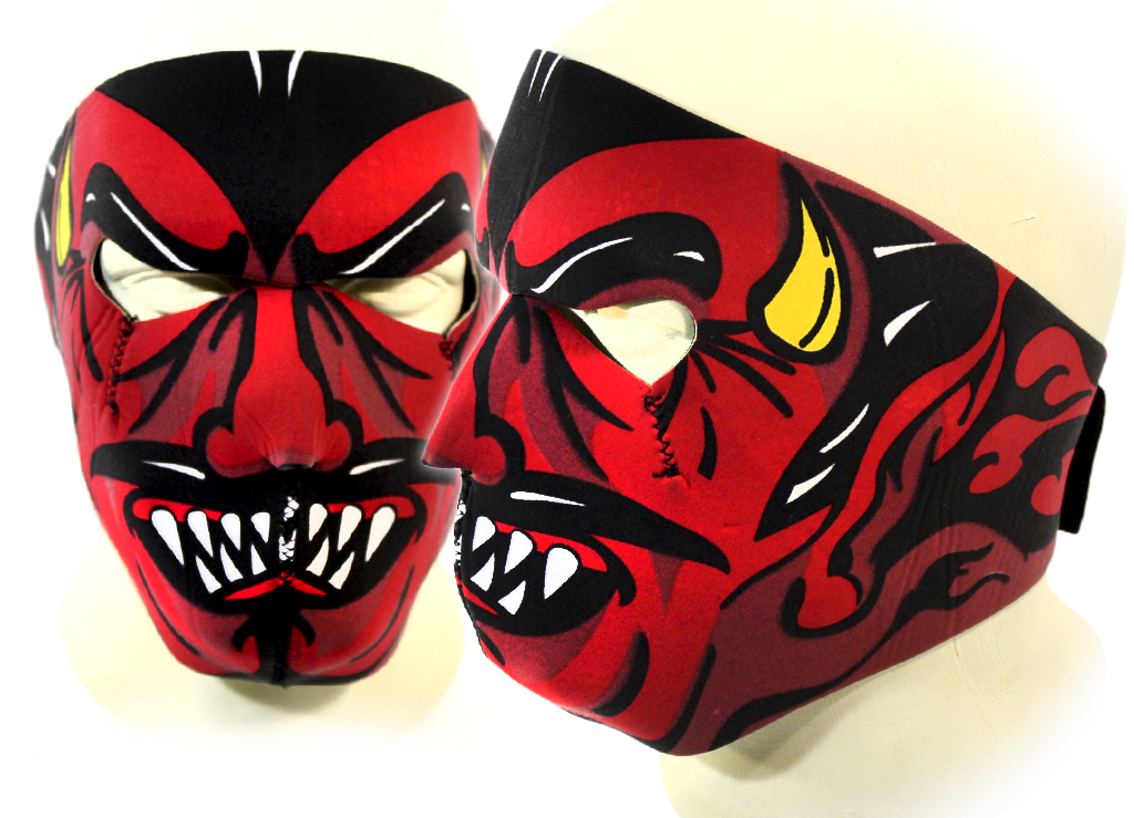 Байкерская маска Дьявол на все лицо - фото 3 - rockbunker.ru