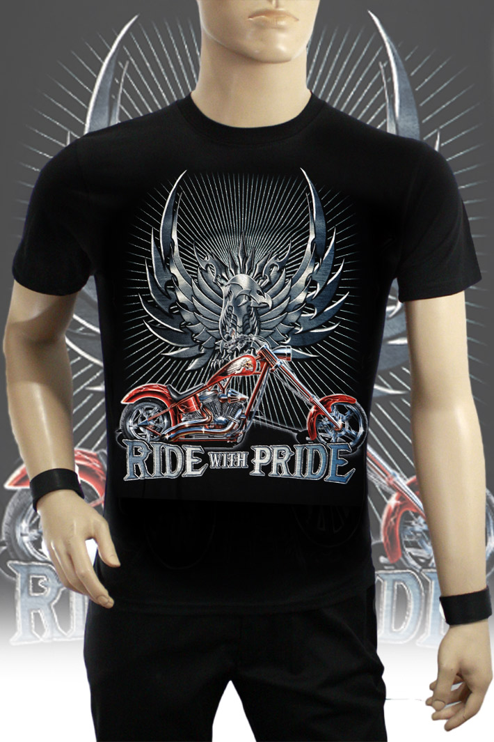 Футболка Rock Eagle Ride With Pride - фото 1 - rockbunker.ru