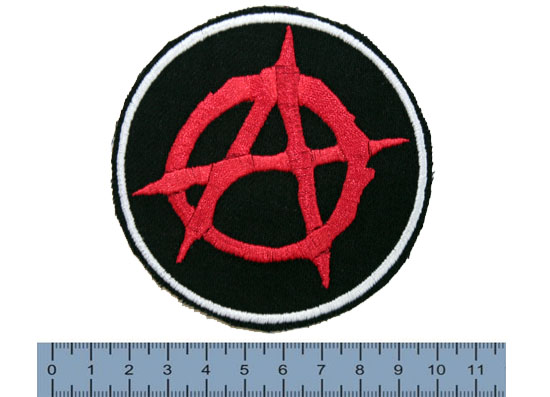 Нашивка RockMerch Anarchy с белым кантом - фото 1 - rockbunker.ru