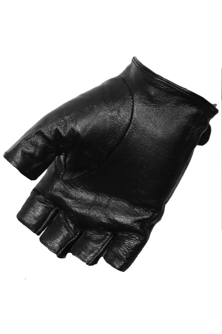 Перчатки кожаные без пальцев женские №130 - фото 2 - rockbunker.ru