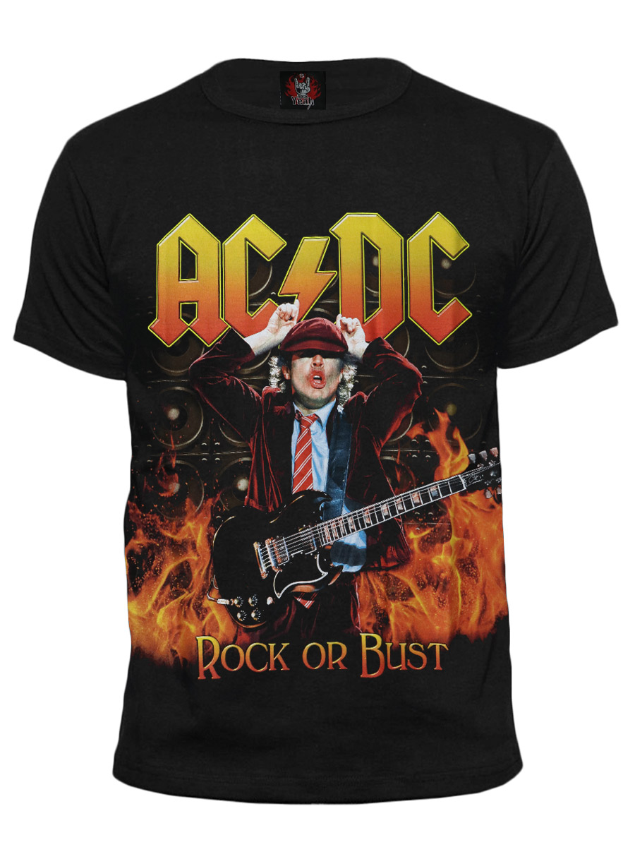  Футболка Hot Rock AC/DC - фото 1 - rockbunker.ru