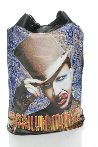 Торба Marilyn Manson из кожзаменителя - фото 1 - rockbunker.ru