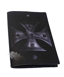 Обложка на паспорт Железный крест кожаная - фото 1 - rockbunker.ru