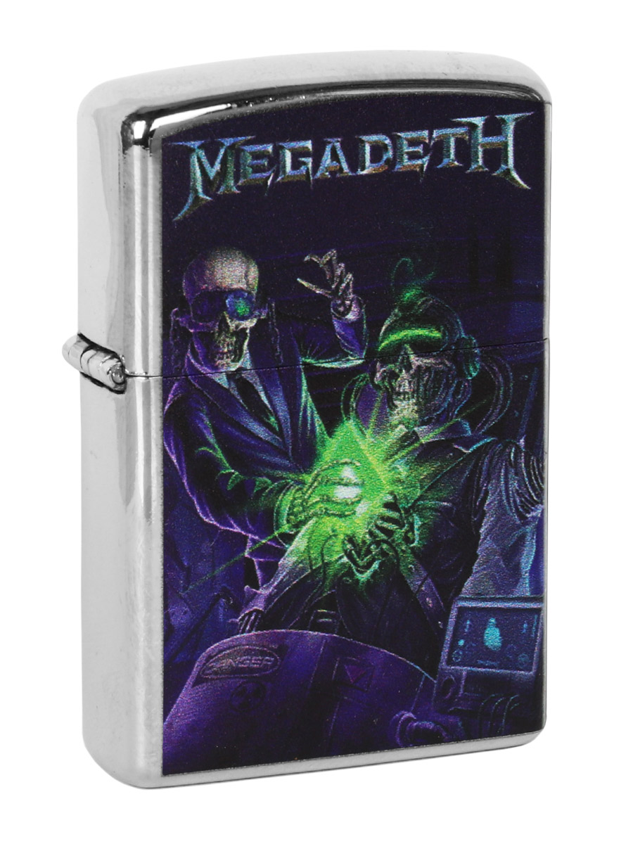 Зажигалка RockMerch с принтом Megadeth - фото 1 - rockbunker.ru
