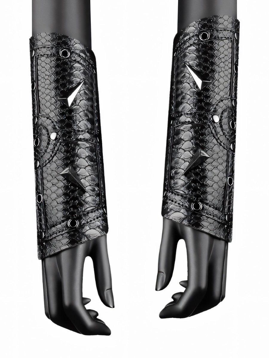 Наруч Стимпанк Крокодил Заклепки - фото 1 - rockbunker.ru