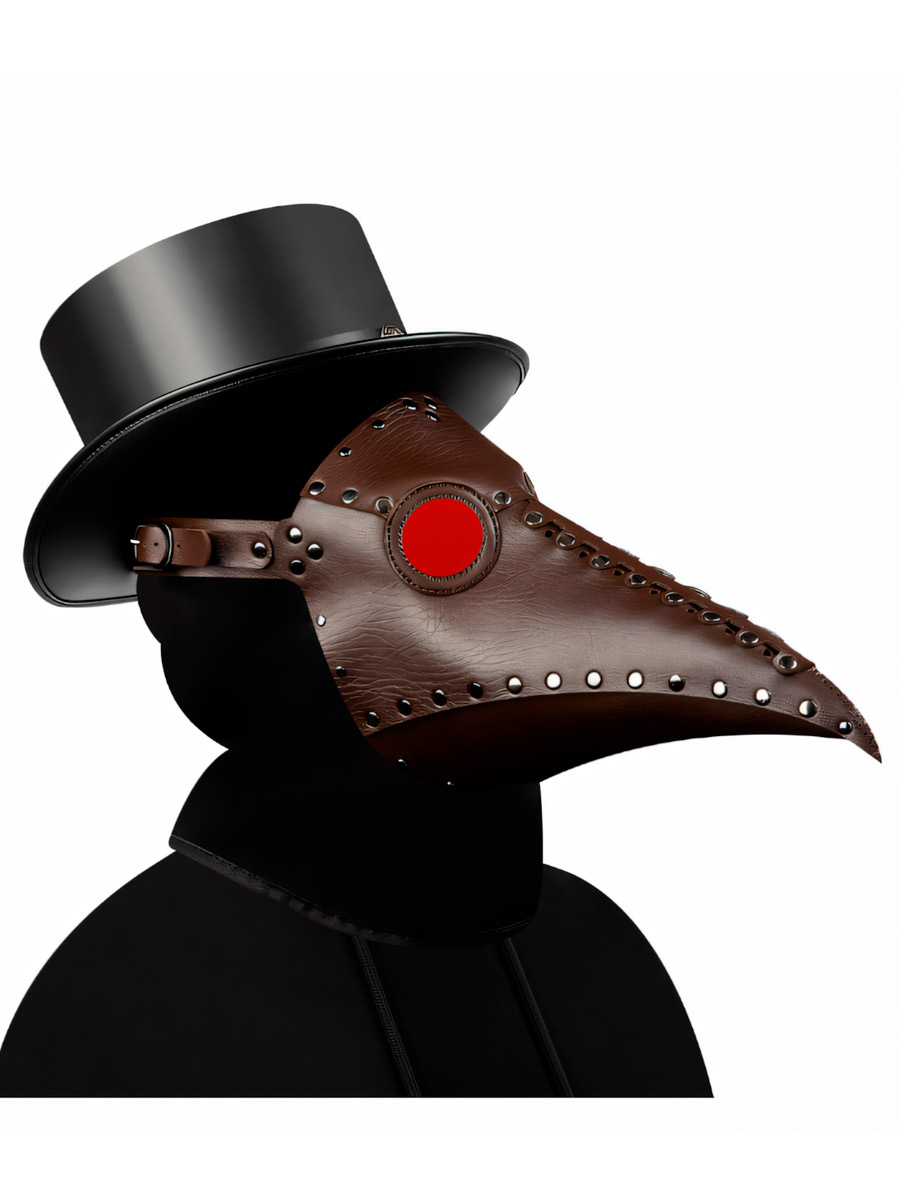 Маска Стимпанк Чумной Доктор Красные  линзы - фото 1 - rockbunker.ru