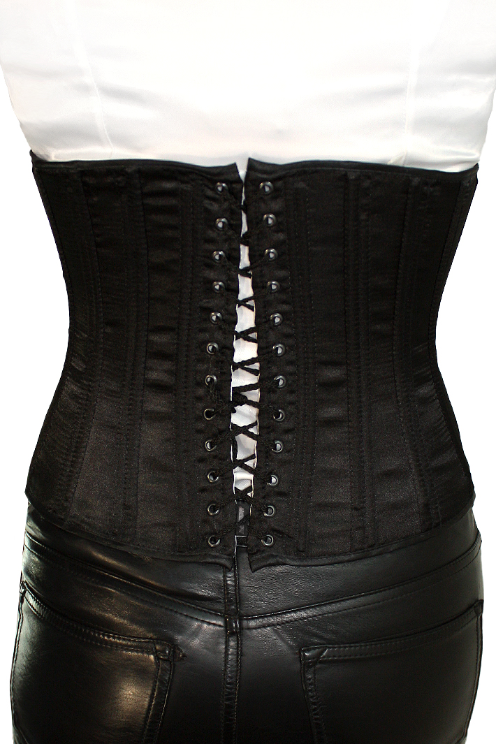 Корсаж двусторонний S-8 черный-белый - фото 4 - rockbunker.ru