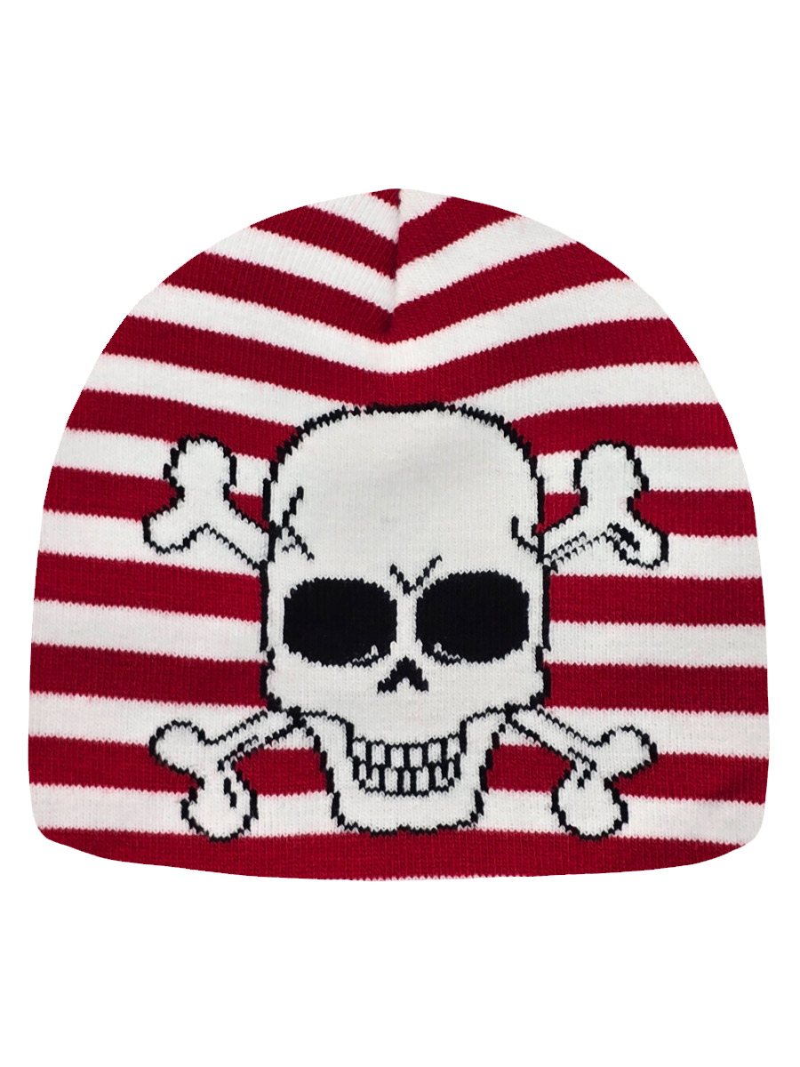 Шапка Роджер Полоска красная - фото 1 - rockbunker.ru