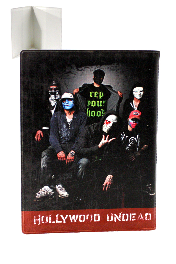 Обложка на паспорт RockMerch Hollywood Undead - фото 2 - rockbunker.ru