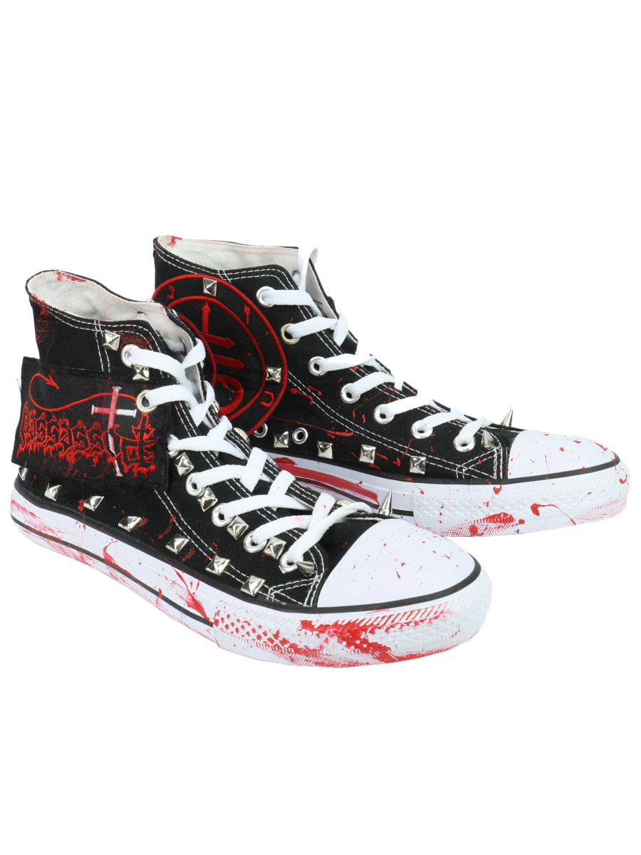 Кастомные кеды Converse Blood - фото 1 - rockbunker.ru