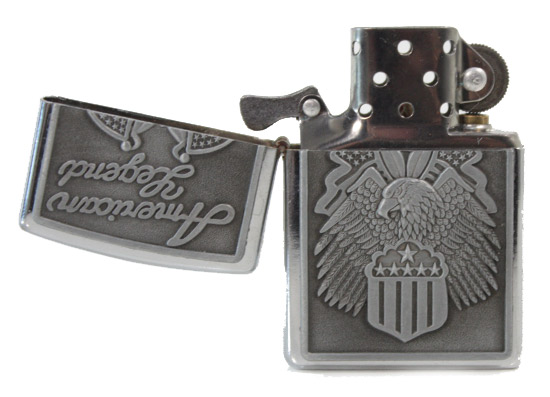 Зажигалка бензиновая JianTai American Legend Орел с гербом - фото 2 - rockbunker.ru