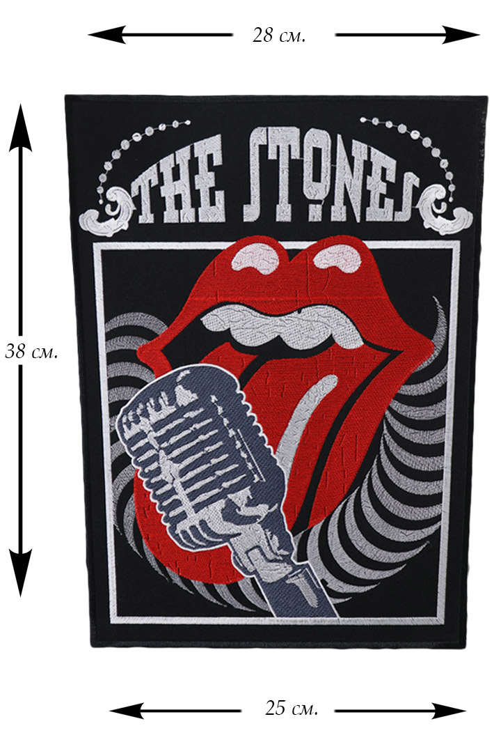 Нашивка с вышивкой Rolling Stones - фото 1 - rockbunker.ru