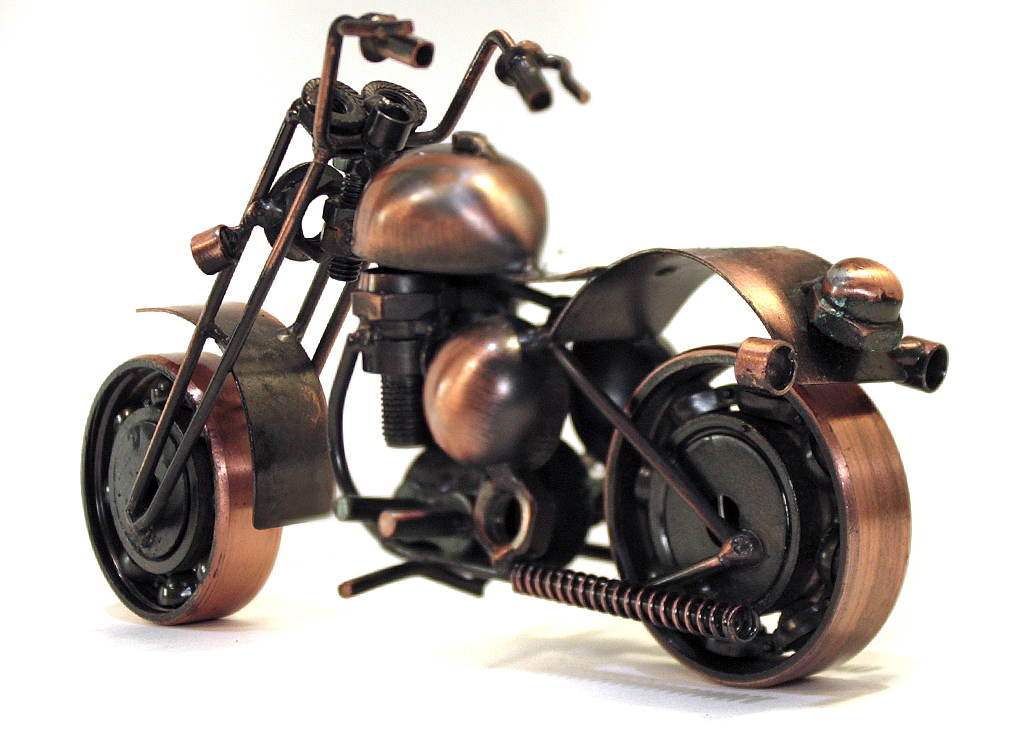 Сувенирная модель Мотоцикл ручной работы МРС028 - фото 9 - rockbunker.ru