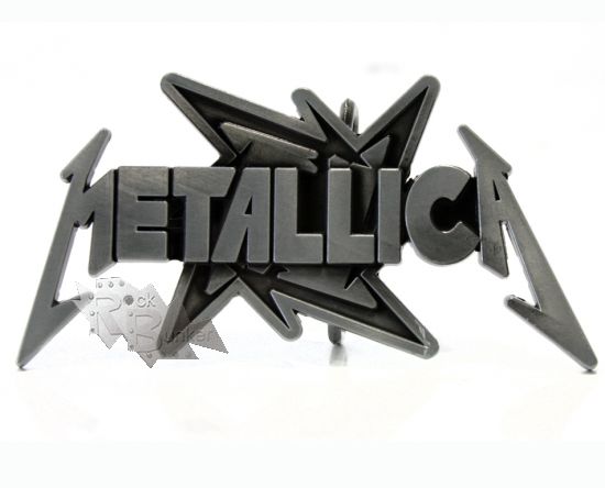 Пряжка Metallica чёрная - фото 1 - rockbunker.ru