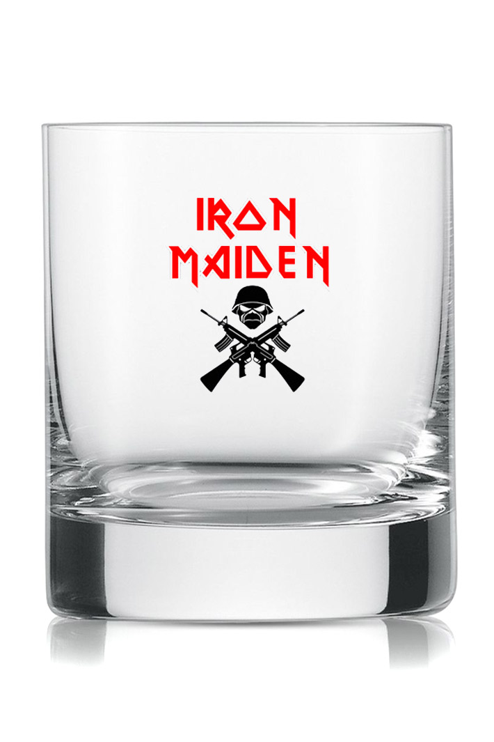 Стакан для виски Rock Merch Iron Maiden - фото 1 - rockbunker.ru