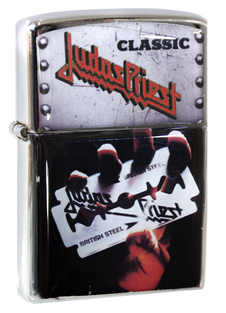 Зажигалка RockMerch Judas Priest British Steel - фото 1 - rockbunker.ru
