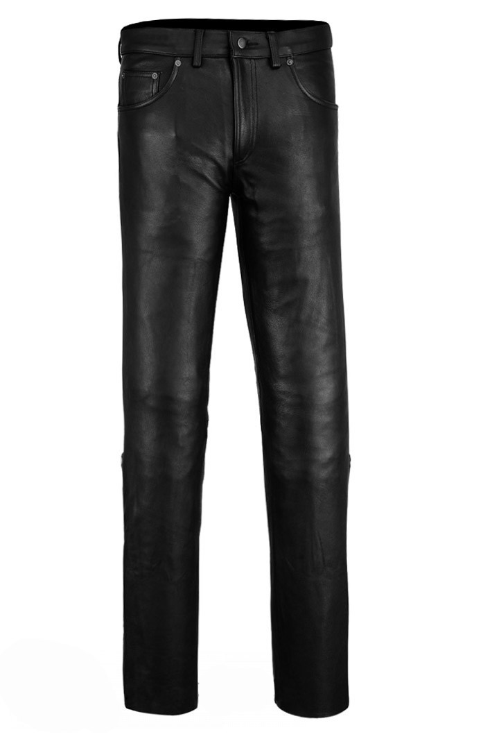 Штаны кожаные мужские Leather Knight классика - фото 1 - rockbunker.ru