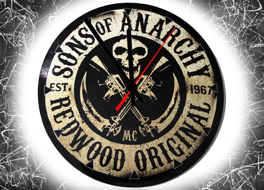 Часы настенные RockMerch Sons of Anarchy - фото 1 - rockbunker.ru