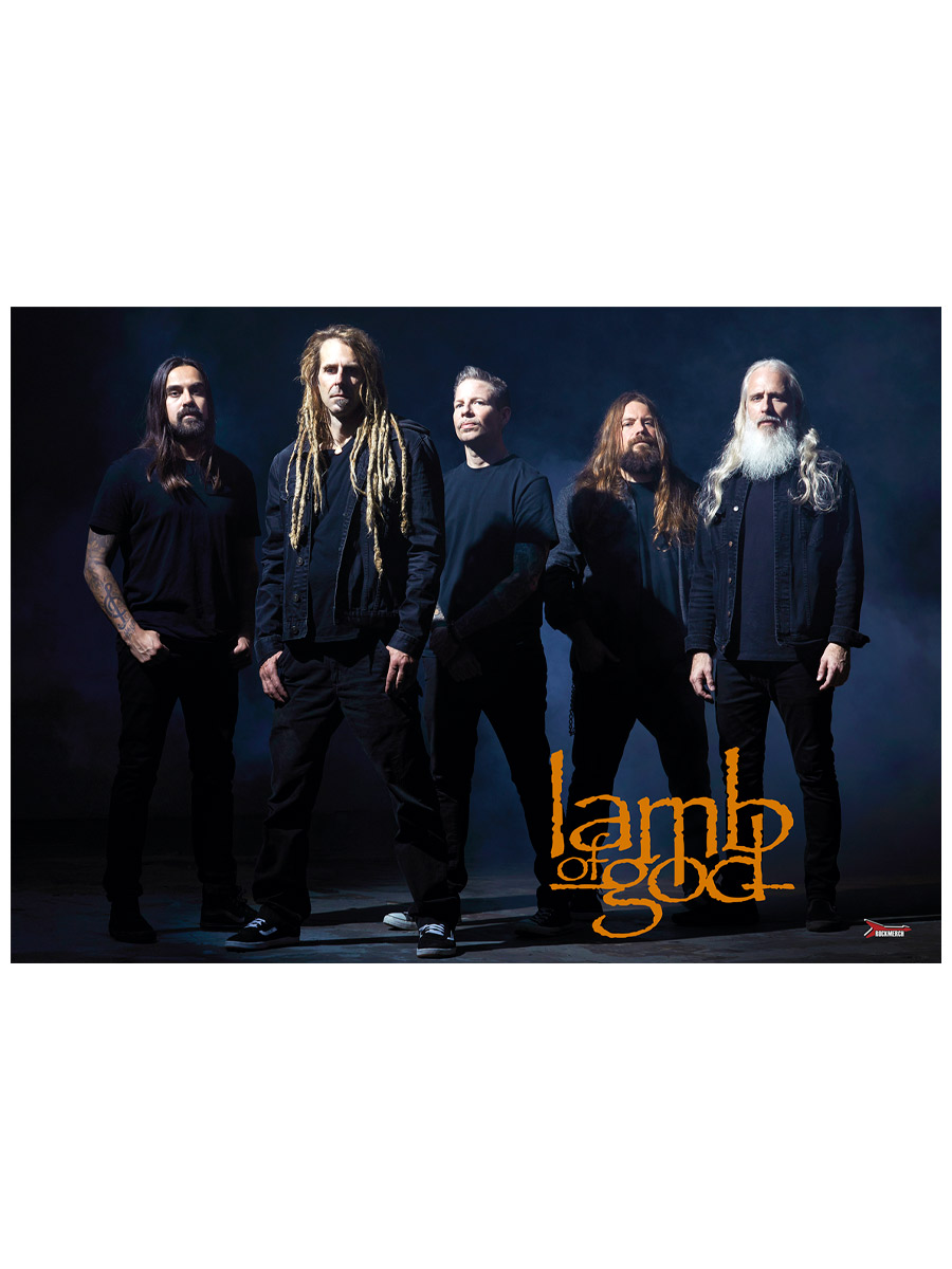 Плакат самоклеющийся на стену Lamb of God - фото 2 - rockbunker.ru