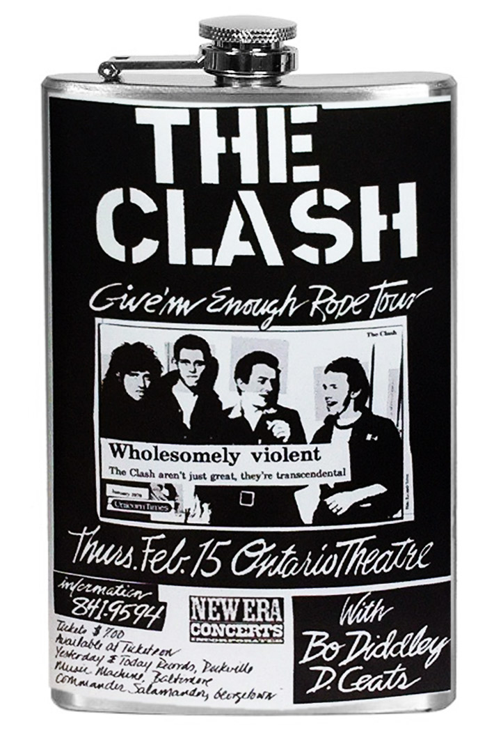 Фляга The Clash 9oz - фото 1 - rockbunker.ru