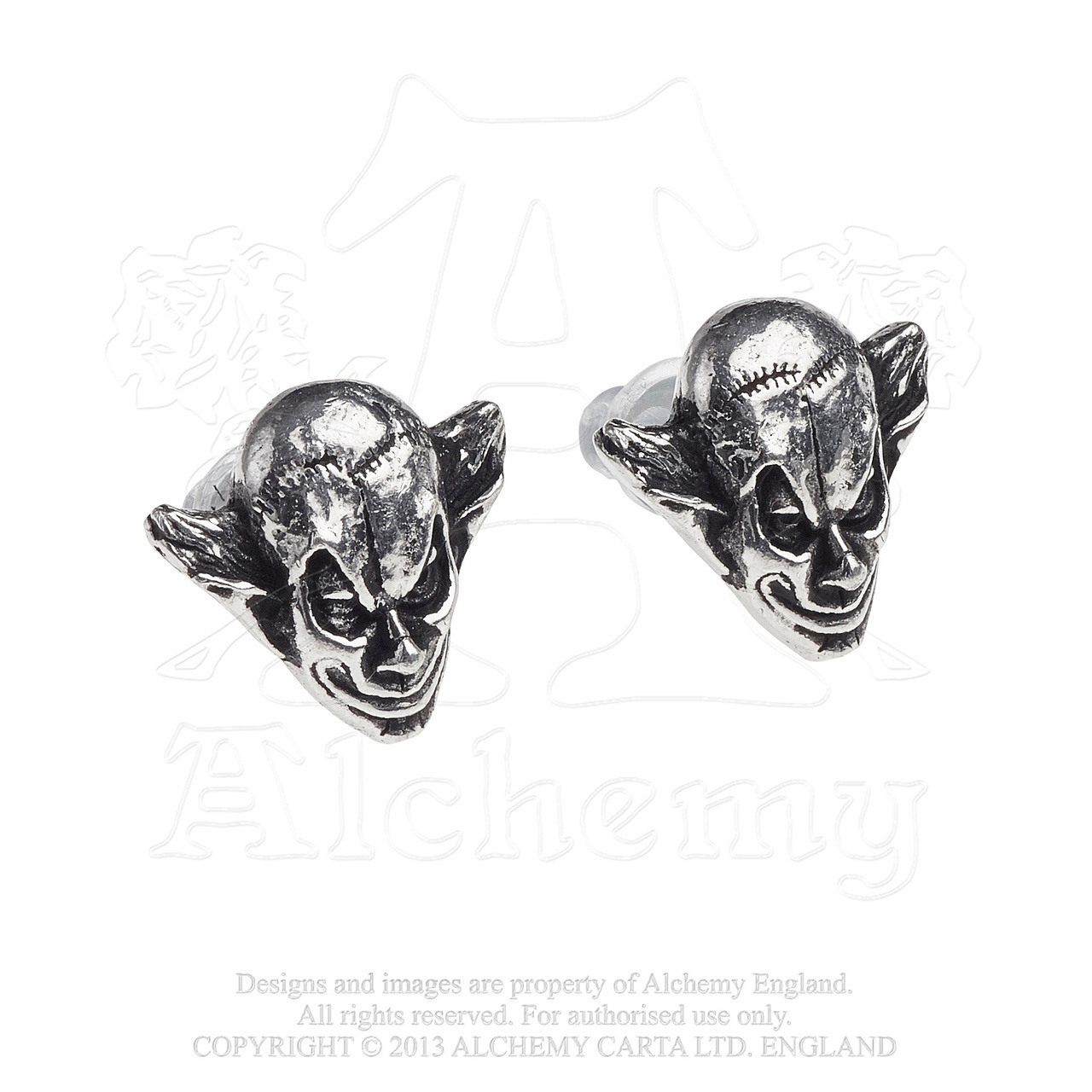 Серьги Alchemy Gothic E386 Evil Clown Studs - фото 1 - rockbunker.ru