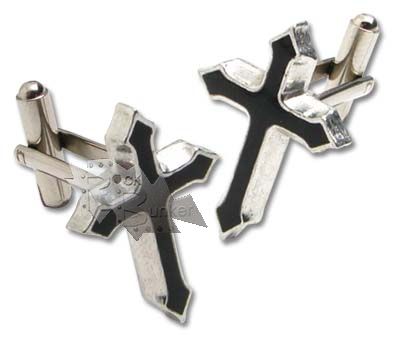 Запонки Alchemy Gothic CL12 Dirge Cross - фото 1 - rockbunker.ru