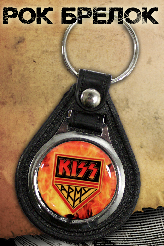 Брелок RockMerch Kiss - фото 1 - rockbunker.ru